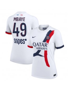 Paris Saint-Germain Ibrahim Mbaye #49 Replika Borta Kläder Dam 2025-26 Kortärmad